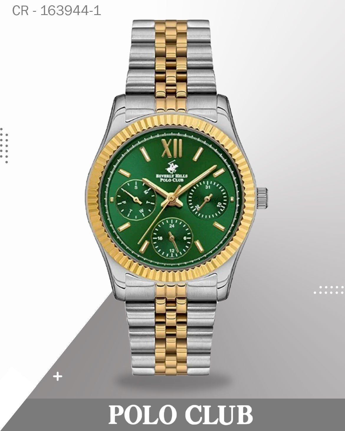 ساعة بولو كلوب النسائية التناظرية، مينا أخضر، BP3169C.271