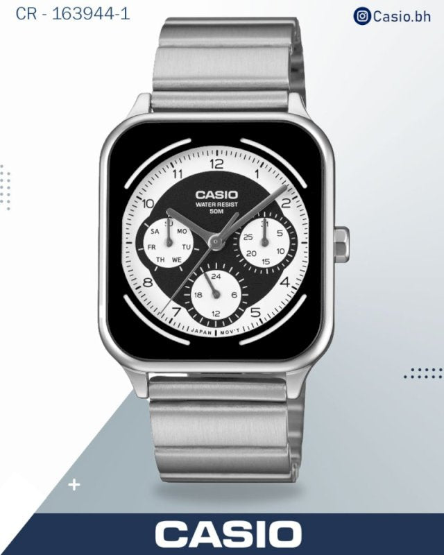 ساعة كاسيو مربعة MTP-M307D-1BV