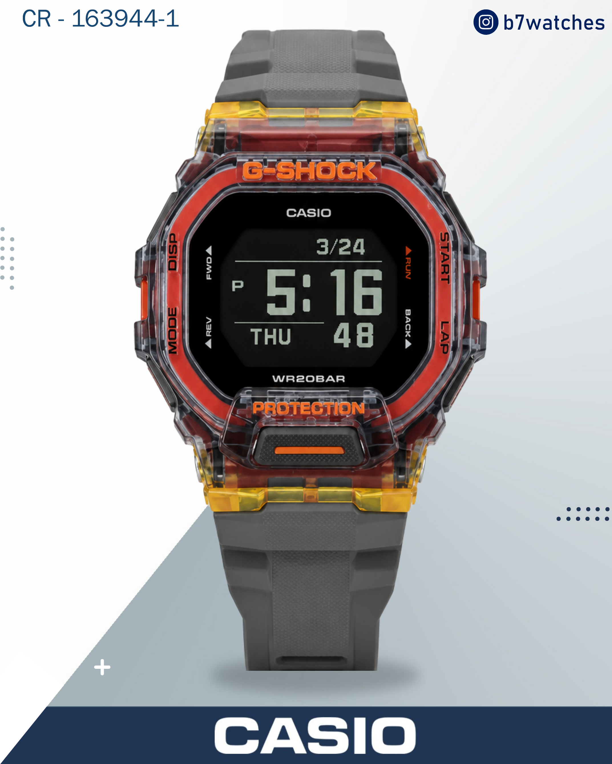 ساعة GSHOCK SMART / بلوتوث مع امكانية الاتصال بالتلفون والإشعارات