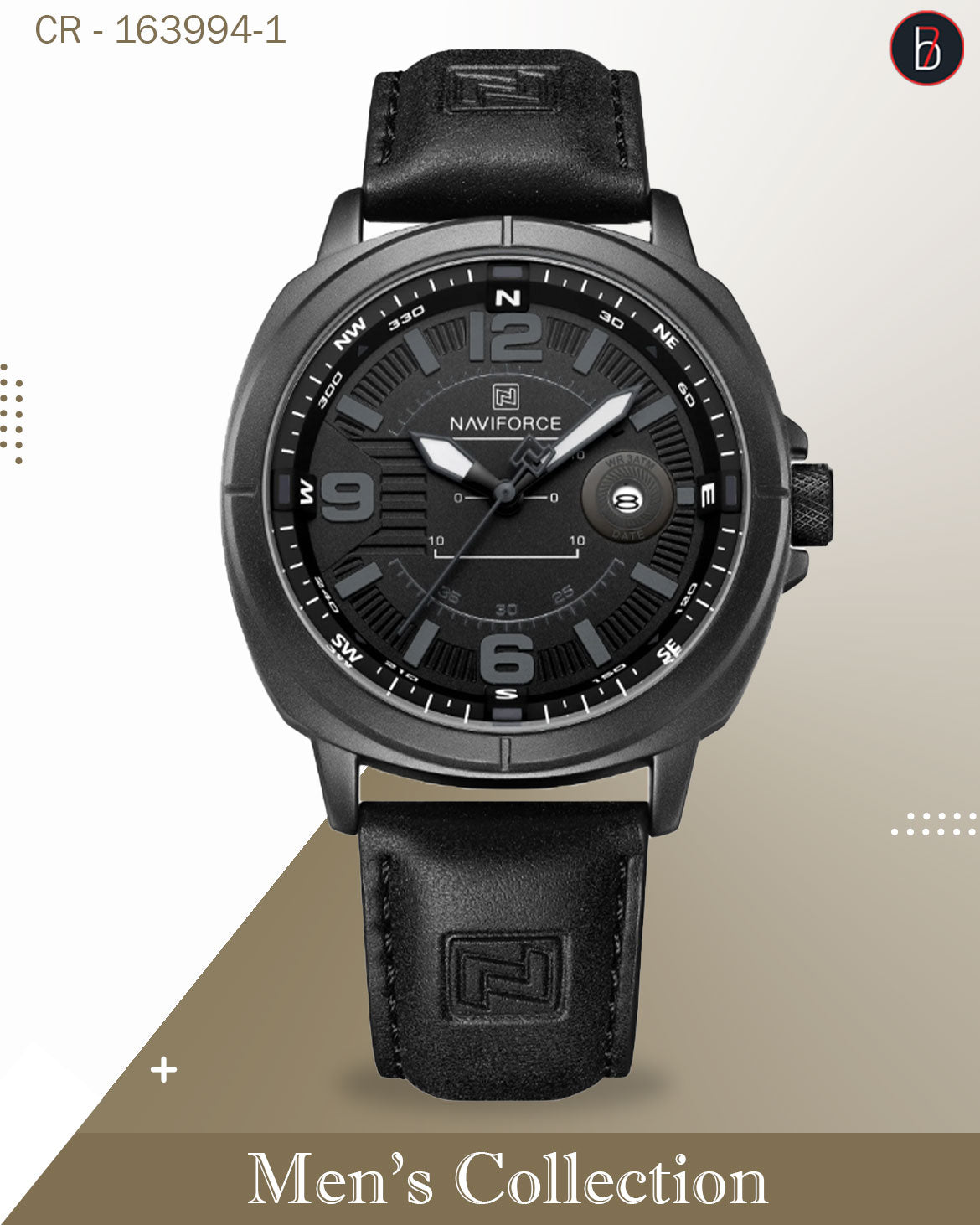 ساعة نافيفورس NF8078 الرياضية الرجالية، عالية الجودة، كوارتز، بمؤشر، بتصميم كلاسيكي