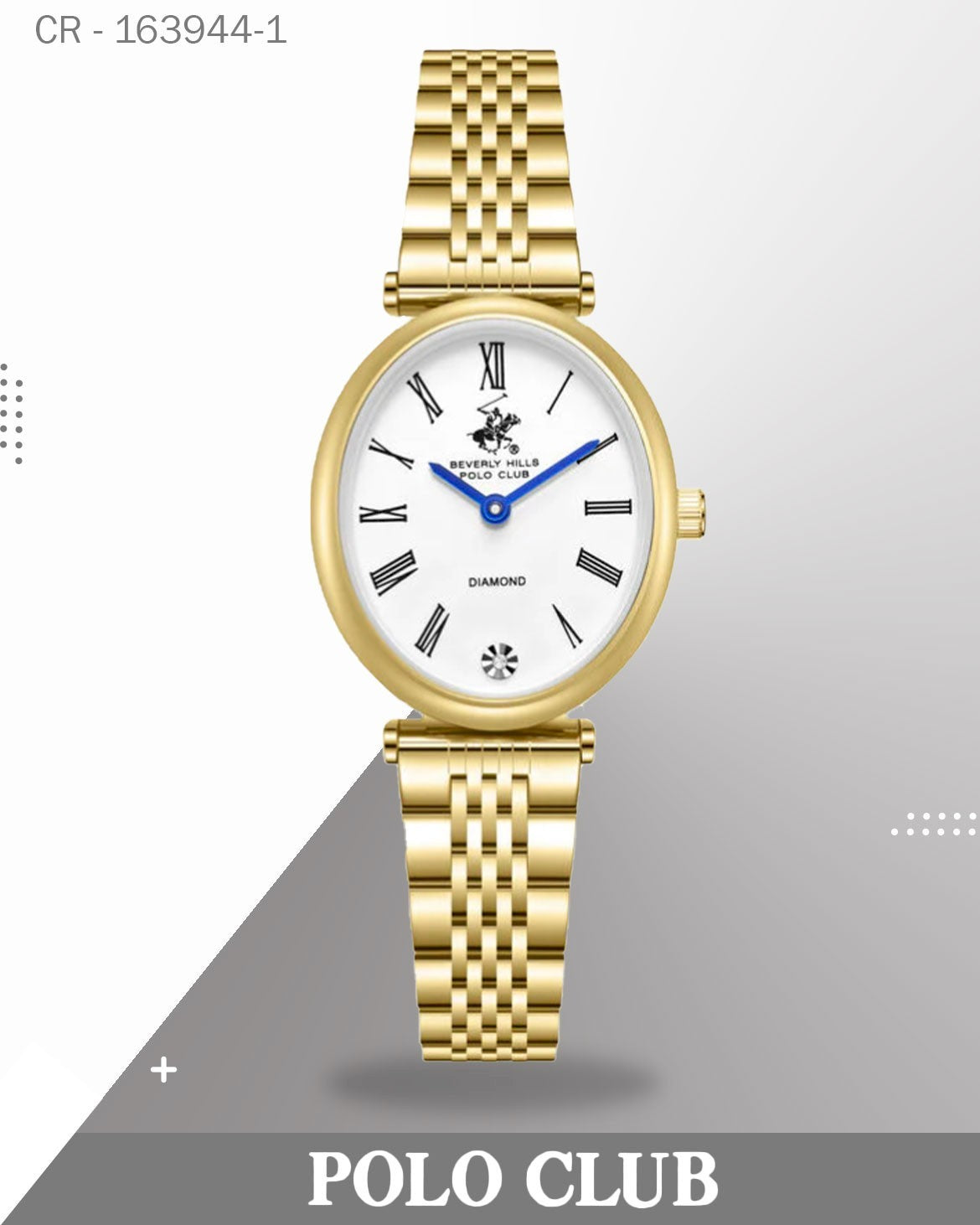 ساعة بولو كلوب النسائية، مينا من عرق اللؤلؤ وسوار ثنائي اللون، BP3872X.220