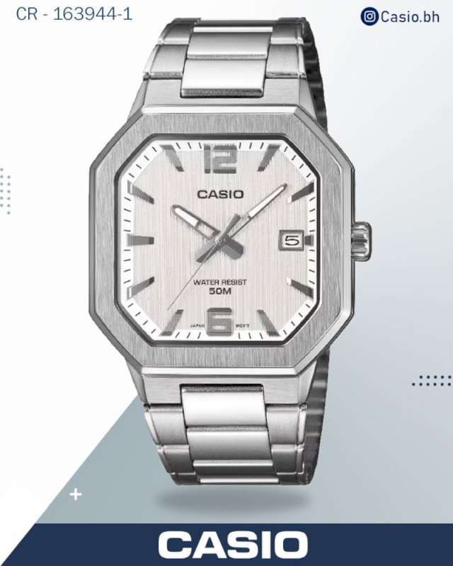ساعة كاسيو رجالية بعقارب موديل MTP-B195D-1AVDF