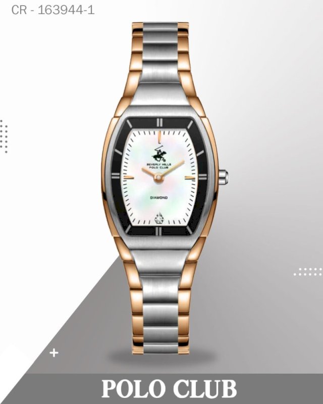 BP3877X.520 ,ساعة بولو كلوب النسائية، مينا من عرق اللؤلؤ وسوار من الفولاذ المقاوم للصدأ بلونين