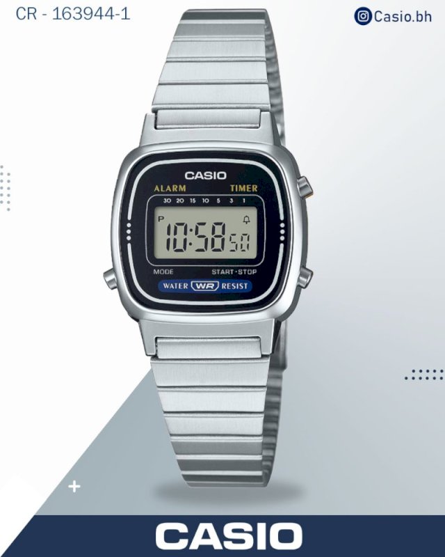 ساعة كاسيو رقمية نسائية كلاسيكية - LA670WD-1