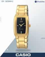 ساعة Casio LTP-1165A-4CDF نسائية أنالوج بميناء أبيض مع سوار من الفولاذ المقاوم للصدأ باللون الفض