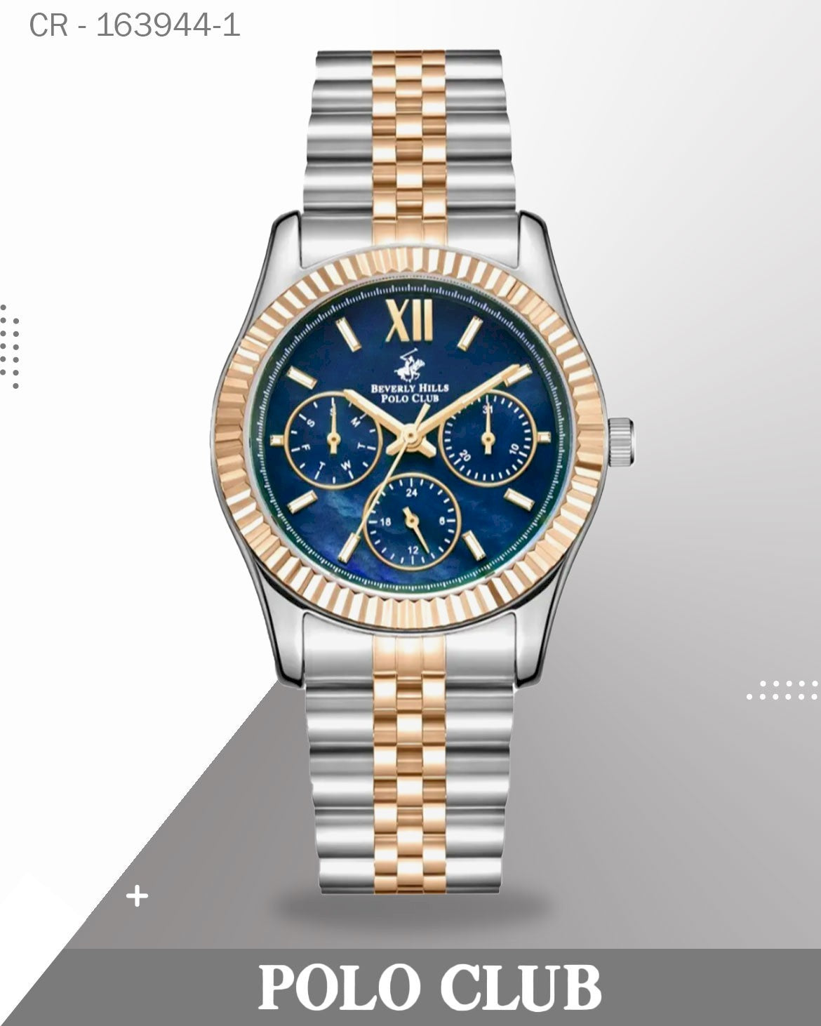 ساعة بولو كلوب النسائية، تناظرية، مينا من عرق اللؤلؤ، BP3169C.560